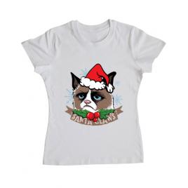 Tricou adler dama santa claws alb