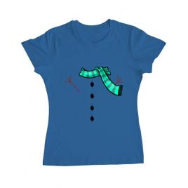 Tricou adler dama snowman albastru azuriu