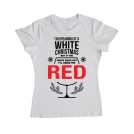 Tricou adler dama white christmas alb
