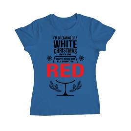 Tricou adler dama white christmas albastru azuriu