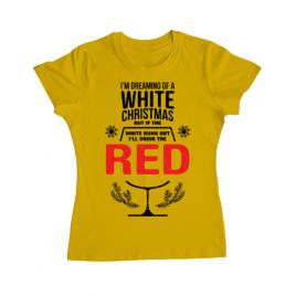 Tricou adler dama white christmas galben