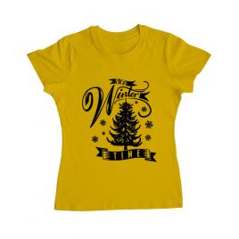 Tricou adler dama winter time galben