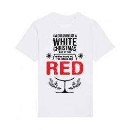 Tricou stanley stella barbat white christmas alb