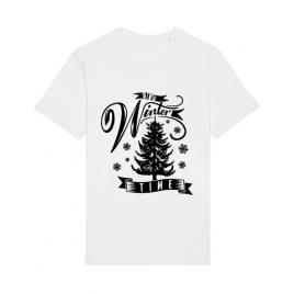 Tricou stanley stella barbat winter time alb
