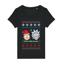 Tricou stanley stella dama rick and morty christmas negru