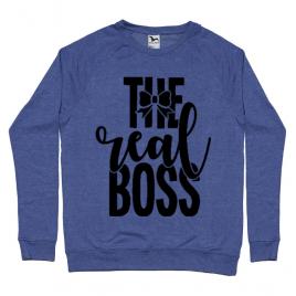 Bluza adler barbat the real boss albastru melanj