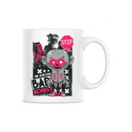 Cana personalizata bad monkey alb