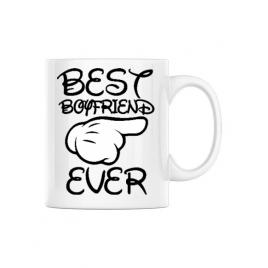 Cana personalizata best boyfriend ever alb