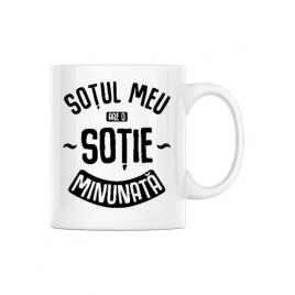 Cana personalizata o sotie minunata alb