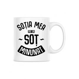 Cana personalizata un sot minunat alb