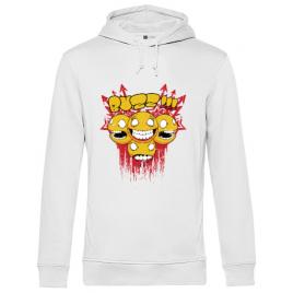 Hoodie barbat cu gluga buzz alb