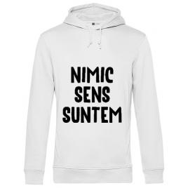 Hoodie barbat cu gluga nu are sens 1 alb