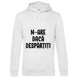 Hoodie barbat cu gluga nu are sens 2 alb