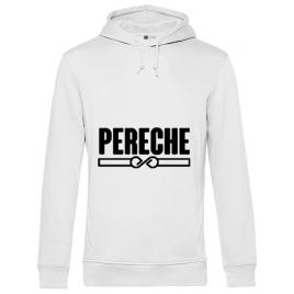 Hoodie barbat cu gluga pereche alb