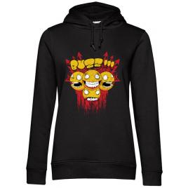 Hoodie dama cu gluga buzz negru