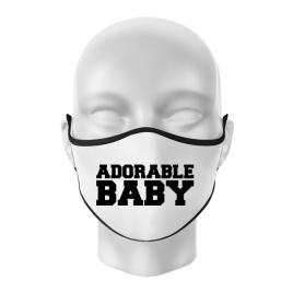 Masca personalizata reutilizabila adorable baby alb