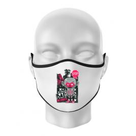 Masca personalizata reutilizabila bad monkey alb