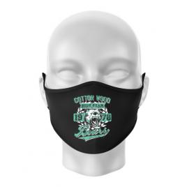 Masca personalizata reutilizabila cotton wood negru