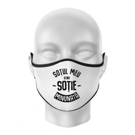 Masca personalizata reutilizabila o sotie minunata alb