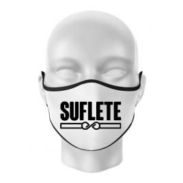 Masca personalizata reutilizabila suflete alb