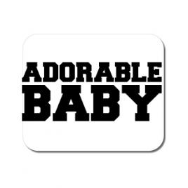 Mousepad personalizat adorable baby alb