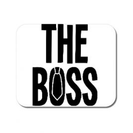 Mousepad personalizat the boss alb