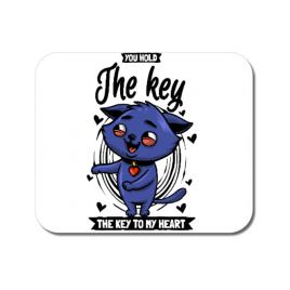 Mousepad personalizat you hold the key alb