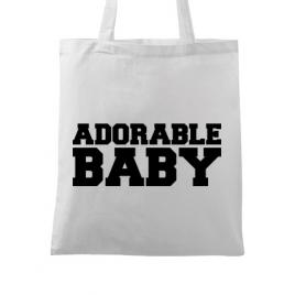Sacosa din panza adorable baby alb
