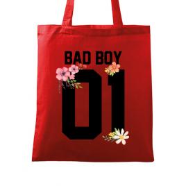 Sacosa din panza bad boy rosu