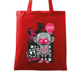 Sacosa din panza bad monkey rosu