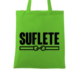 Sacosa din panza suflete verde mar