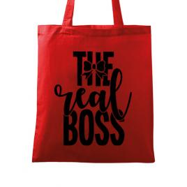 Sacosa din panza the real boss rosu