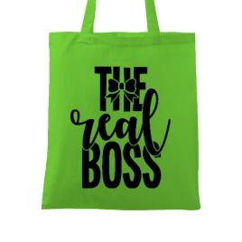 Sacosa din panza the real boss verde mar