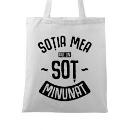 Sacosa din panza un sot minunat alb
