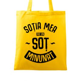 Sacosa din panza un sot minunat galben