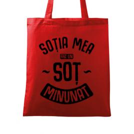 Sacosa din panza un sot minunat rosu