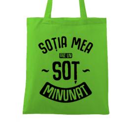 Sacosa din panza un sot minunat verde mar