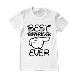 Tricou adler barbat best boyfriend ever alb
