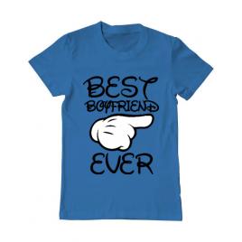 Tricou adler barbat best boyfriend ever albastru azuriu