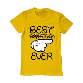 Tricou adler barbat best boyfriend ever galben