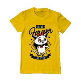 Tricou adler barbat forever my always galben