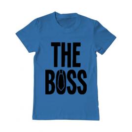 Tricou adler barbat the boss albastru azuriu