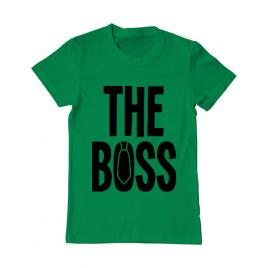 Tricou adler barbat the boss verde mediu