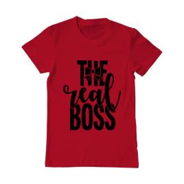 Tricou adler barbat the real boss rosu