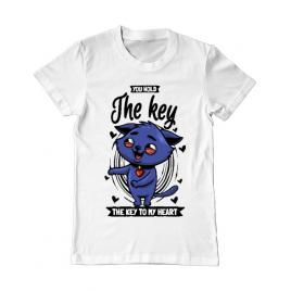 Tricou adler barbat you hold the key alb