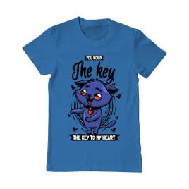 Tricou adler barbat you hold the key albastru azuriu