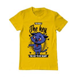 Tricou adler barbat you hold the key galben