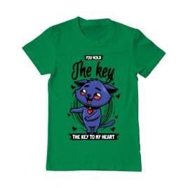 Tricou adler barbat you hold the key verde mediu