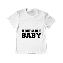 Tricou adler copil adorable baby alb
