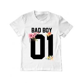 Tricou adler copil bad boy alb